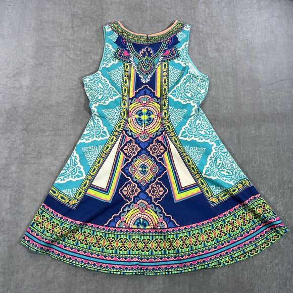 Flying Tomato‎ Womens Large Boho Multi Print Flared Mini Sleeveless Dress - Picture 5 of 5